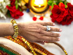 Beautiful Ghungroo & Pearl Bracelet Set of 6 for Wedding rituals, Mata ki chowki, Pooja - Set of 6