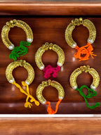 Beautiful Ghungroo & Shell Bracelet Set of 6 for Wedding rituals, Mata ki chowki, Pooja - Set of 6 (Copy)