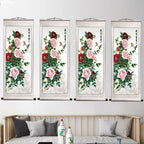 The 'Four Gentlemen' Traditional Rice Paper Scroll Paintings