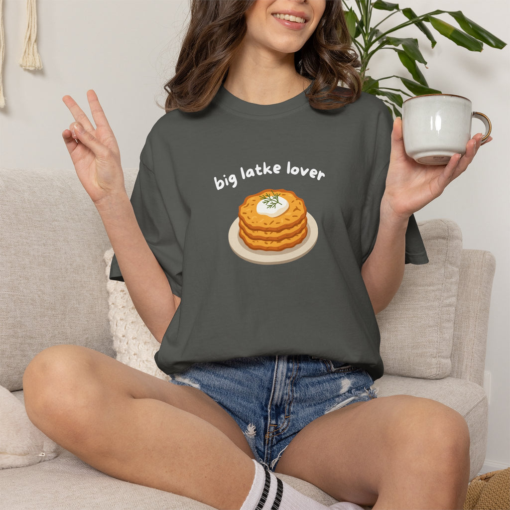 Big Latke Lover Potato Pancake Illustration T-Shirt