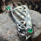 Artisan Large Irish Harp Necklace - Made in Ireland
