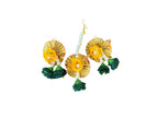 Flower & Pearl Earrings & Mangtika
