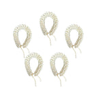 White Sola Wood Bun Gajra, Set of 5