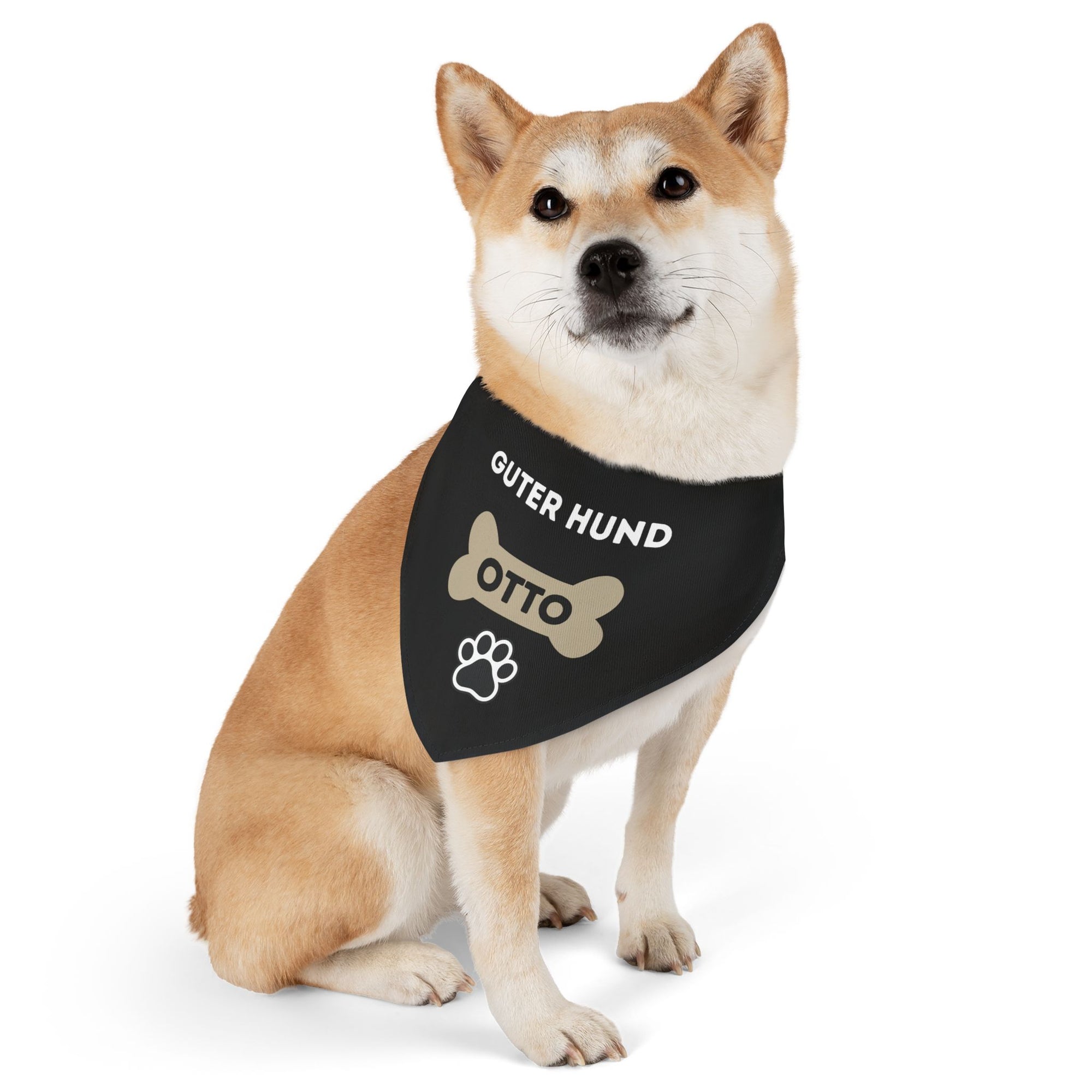 Guter hund German Personalized Black Dog bandana
