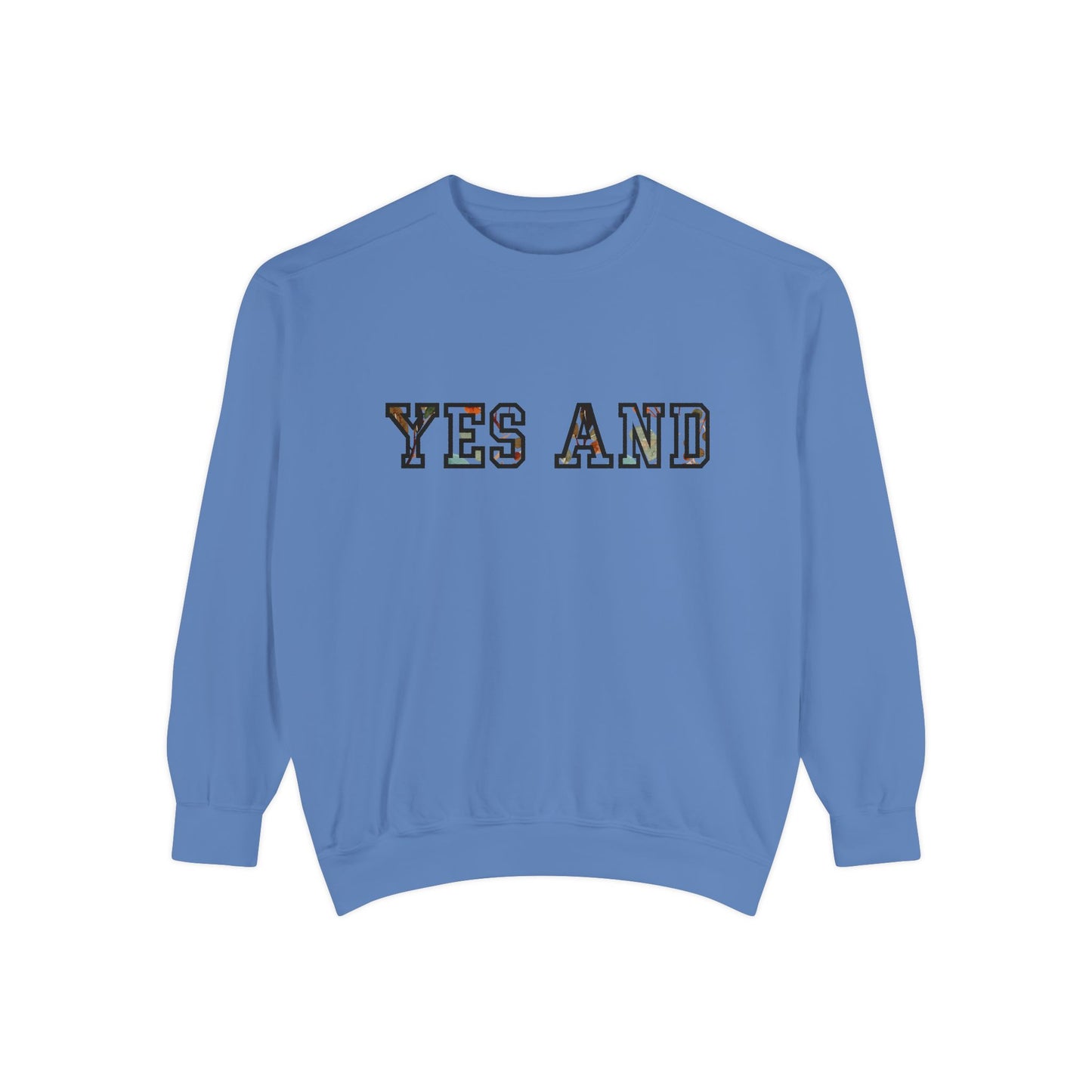 Sweat-shirt Oui et texte en bloc, couleurs confort