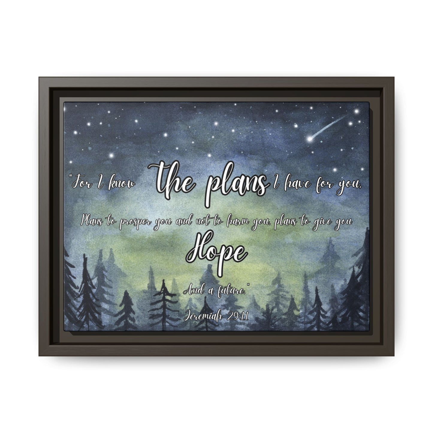 Jeremiah 29:11 Bible Verse wall art framed canvas