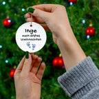 Mein erstes Weihnachten Ceramic Ornament (My first Christmas) - German by Printify