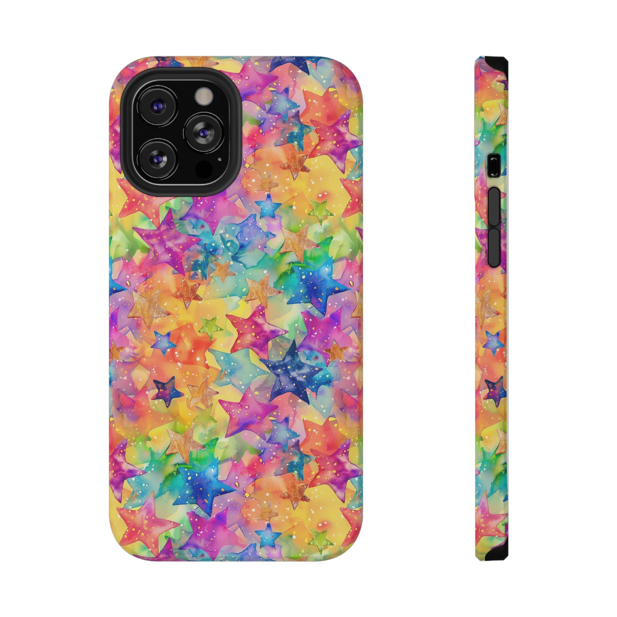 Bespattered Facade Rainbow Stars Impact-Resistant Case
