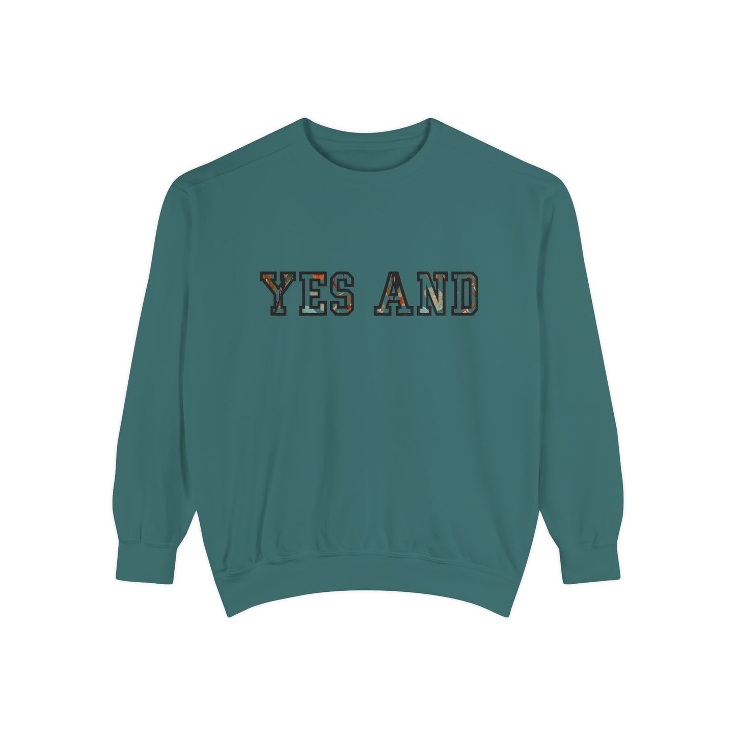 Sweat-shirt Oui et texte en bloc, couleurs confort