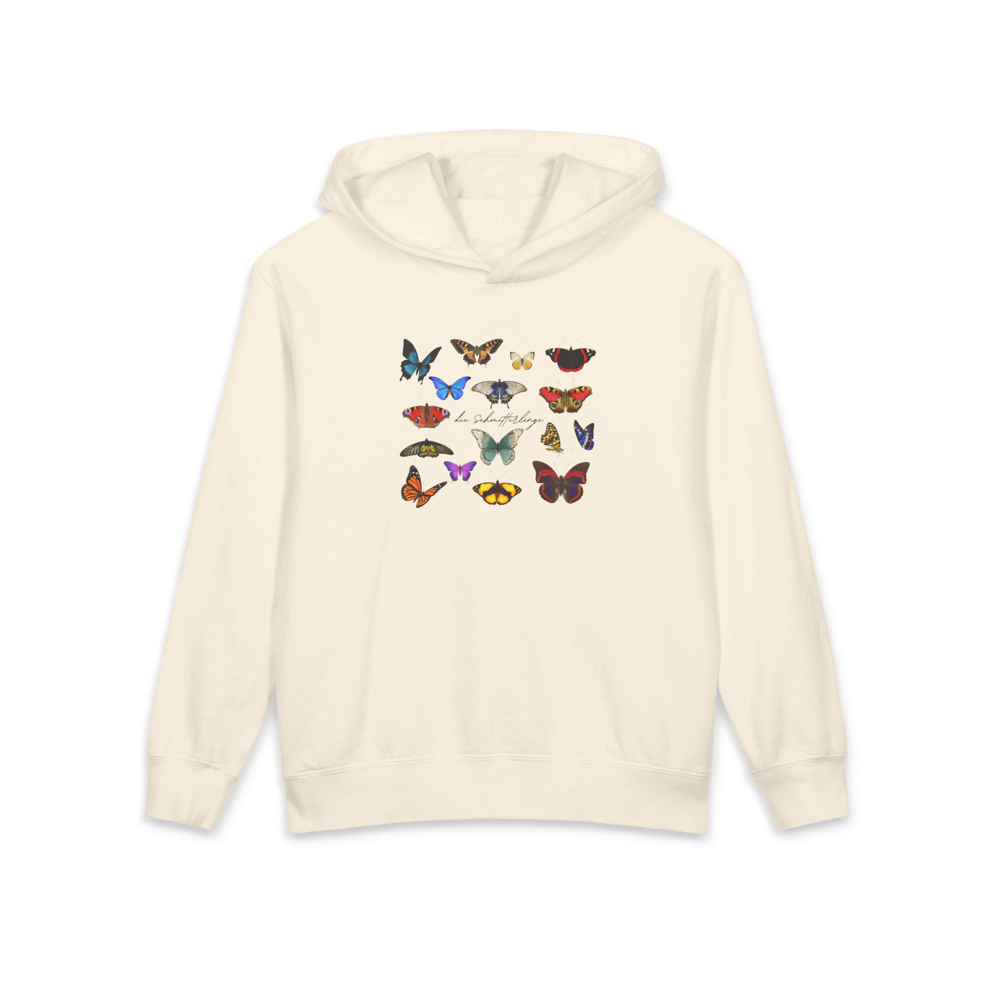 Kids' "die Schmetterlinge" German Hooded Sweatshirt — Lightweight Youth Hoodie