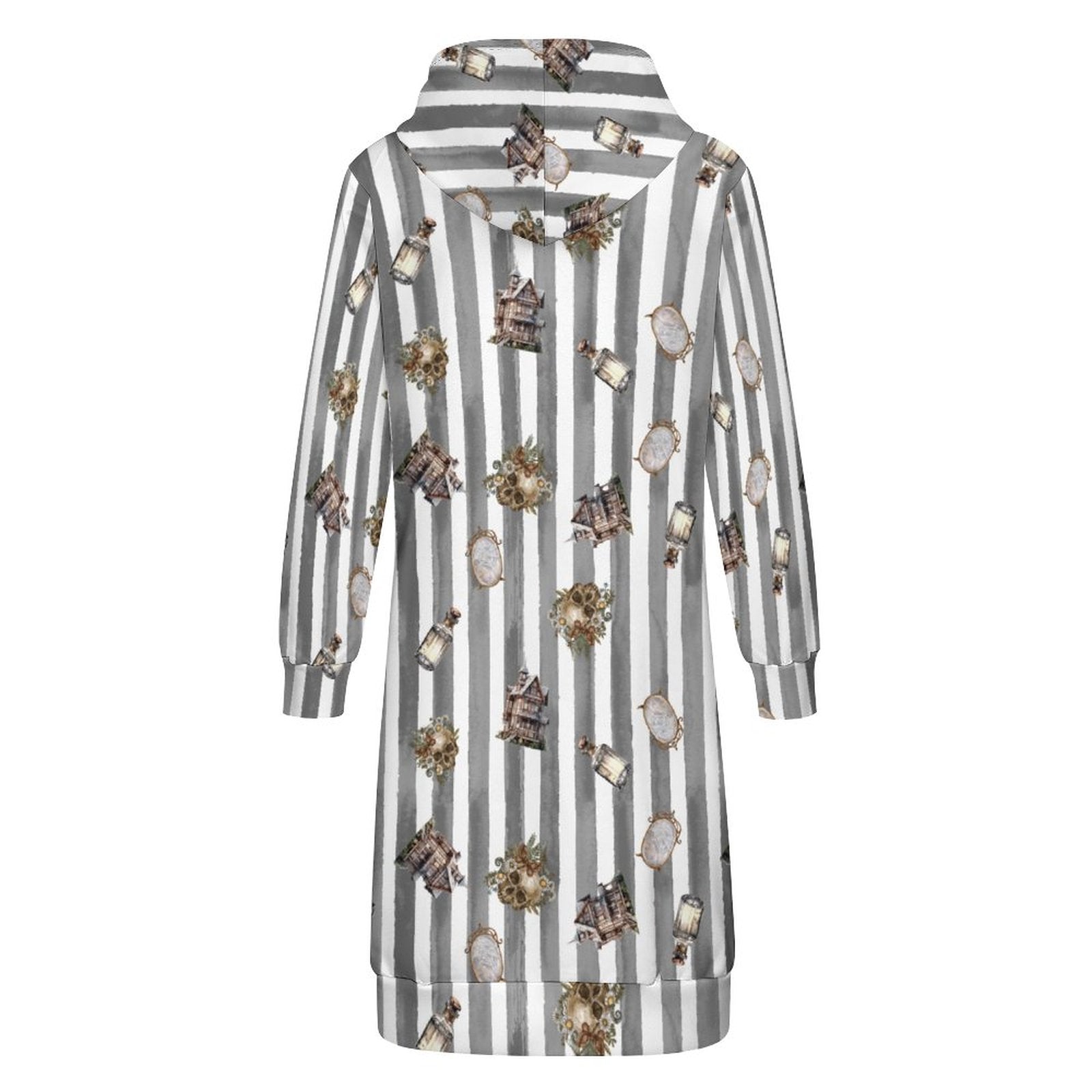 Spooky Vintage dark magic Halloween Full Zipper Long Sleeve Hoodie