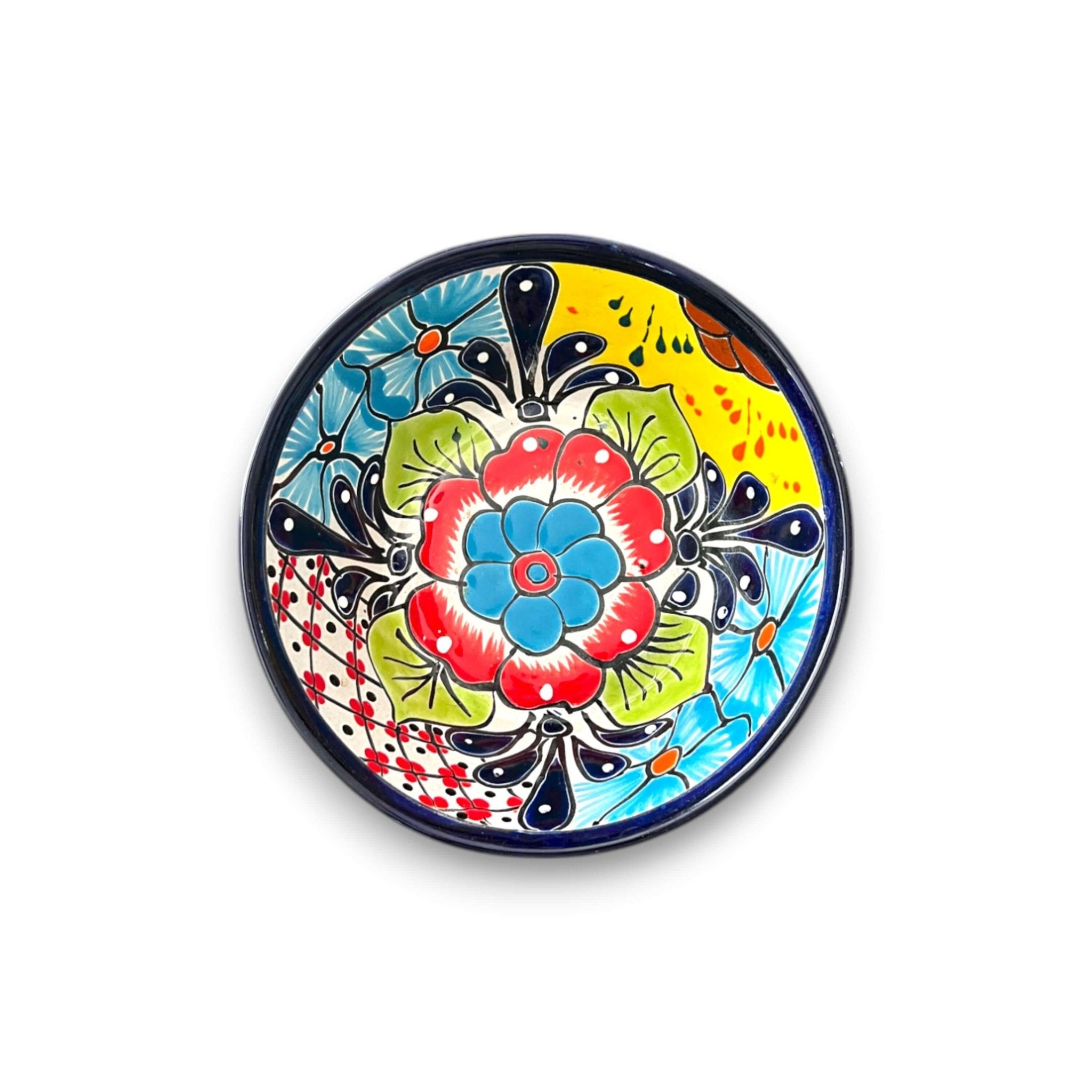 7.5" Talavera Soup Bowl | Handmade Mexican Dinnerware Talavera Bowl La Vie Bien 7.5" Talavera Soup Bowl | Handmade Mexican Dinnerware