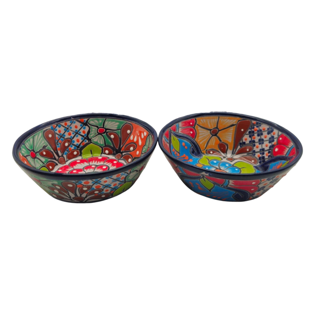 7.5" Talavera Soup Bowl | Handmade Mexican Dinnerware Talavera Bowl La Vie Bien 7.5" Talavera Soup Bowl | Handmade Mexican Dinnerware