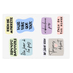 French Motivational Phrase Sticker Sheets | Pastel Quote Stickers