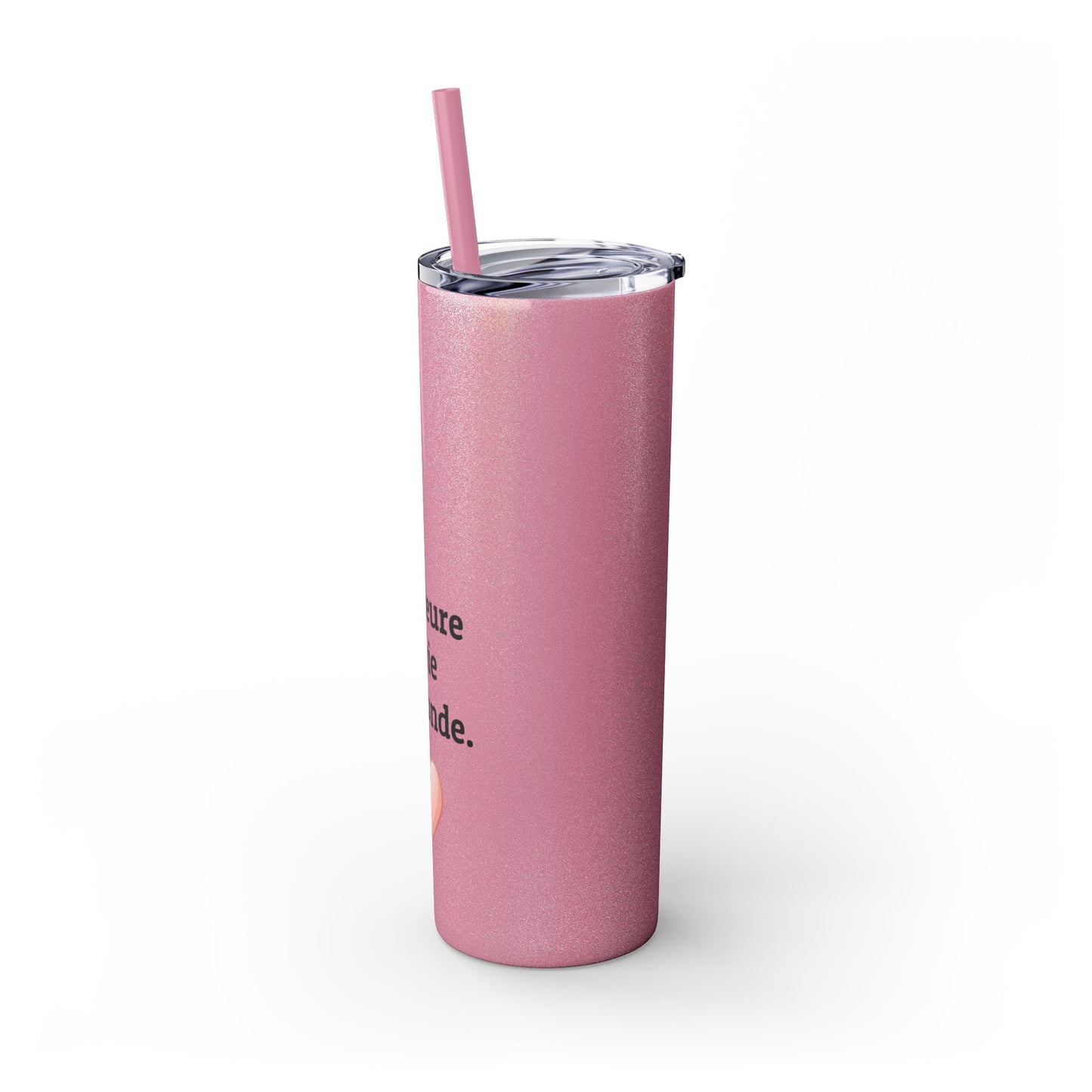 Meilleure amie du monde Skinny Tumbler with Straw, 20oz