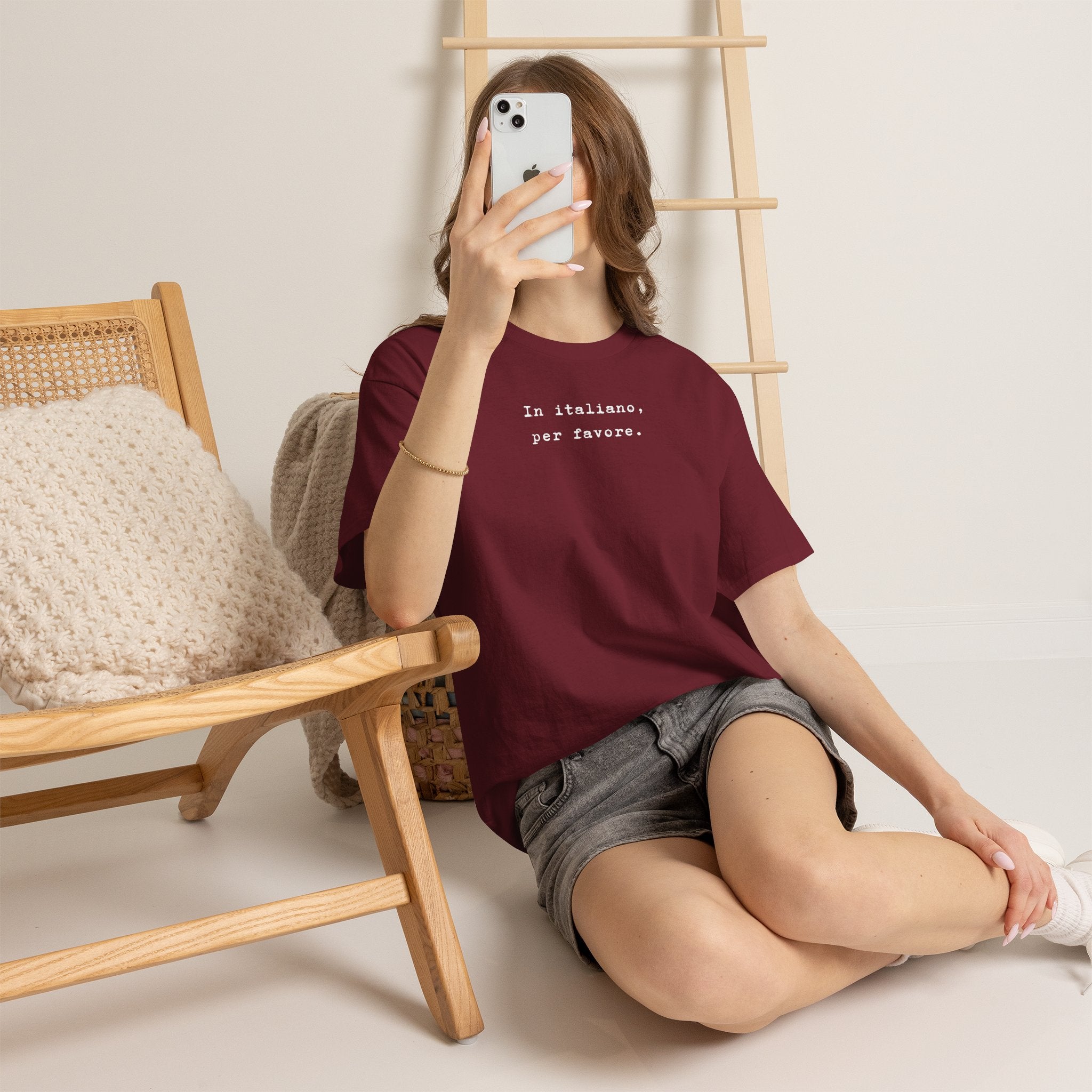 In Italiano, Per Favore. Graphic Tee, Minimalist Italian Phrase T-Shirt