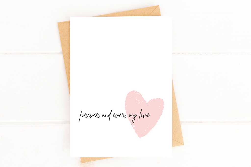 Forever and Ever My Love Wedding Day Card First Look Card Bride to Groom Card