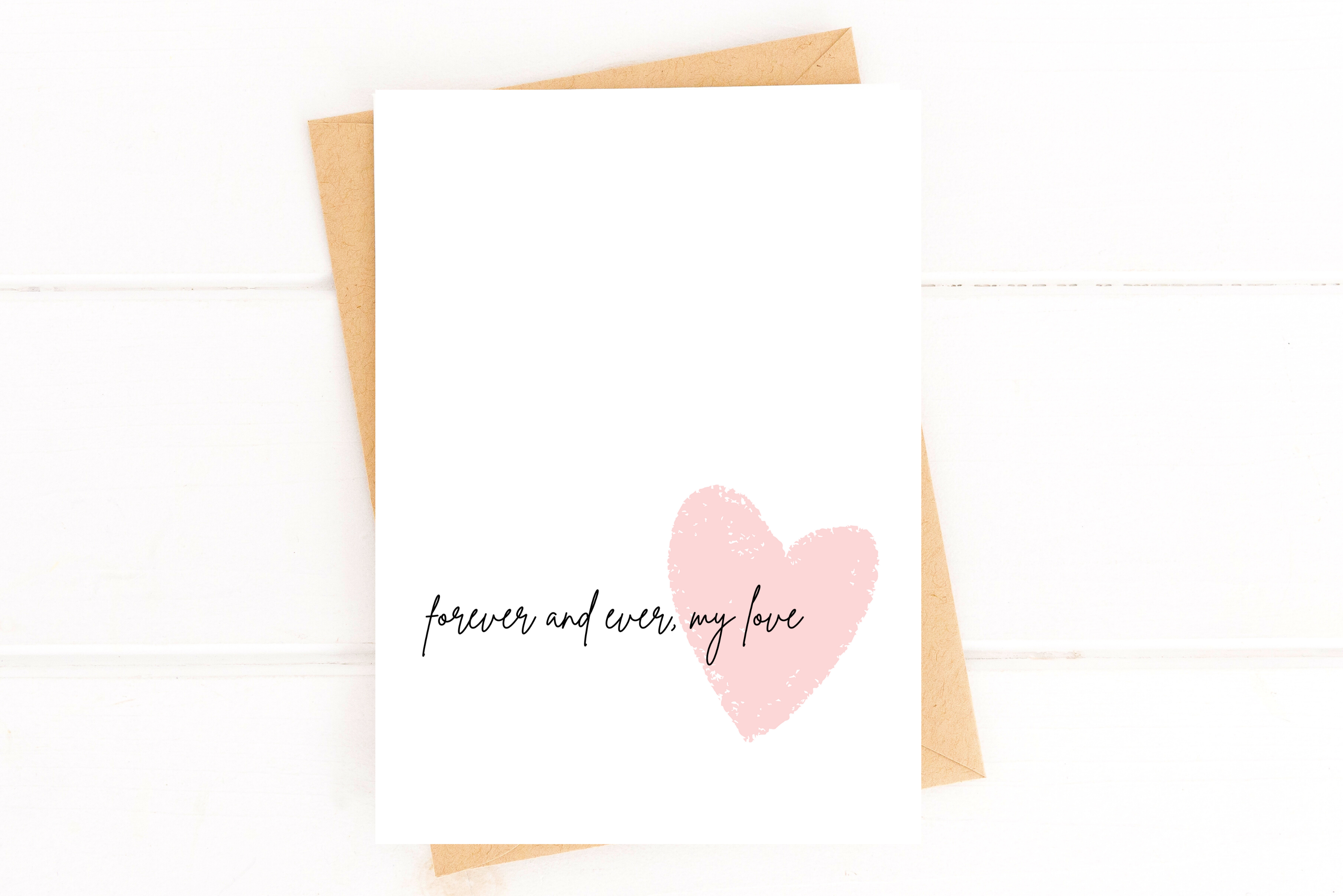 Forever and Ever My Love Wedding Day Card First Look Card Bride to Groom Card