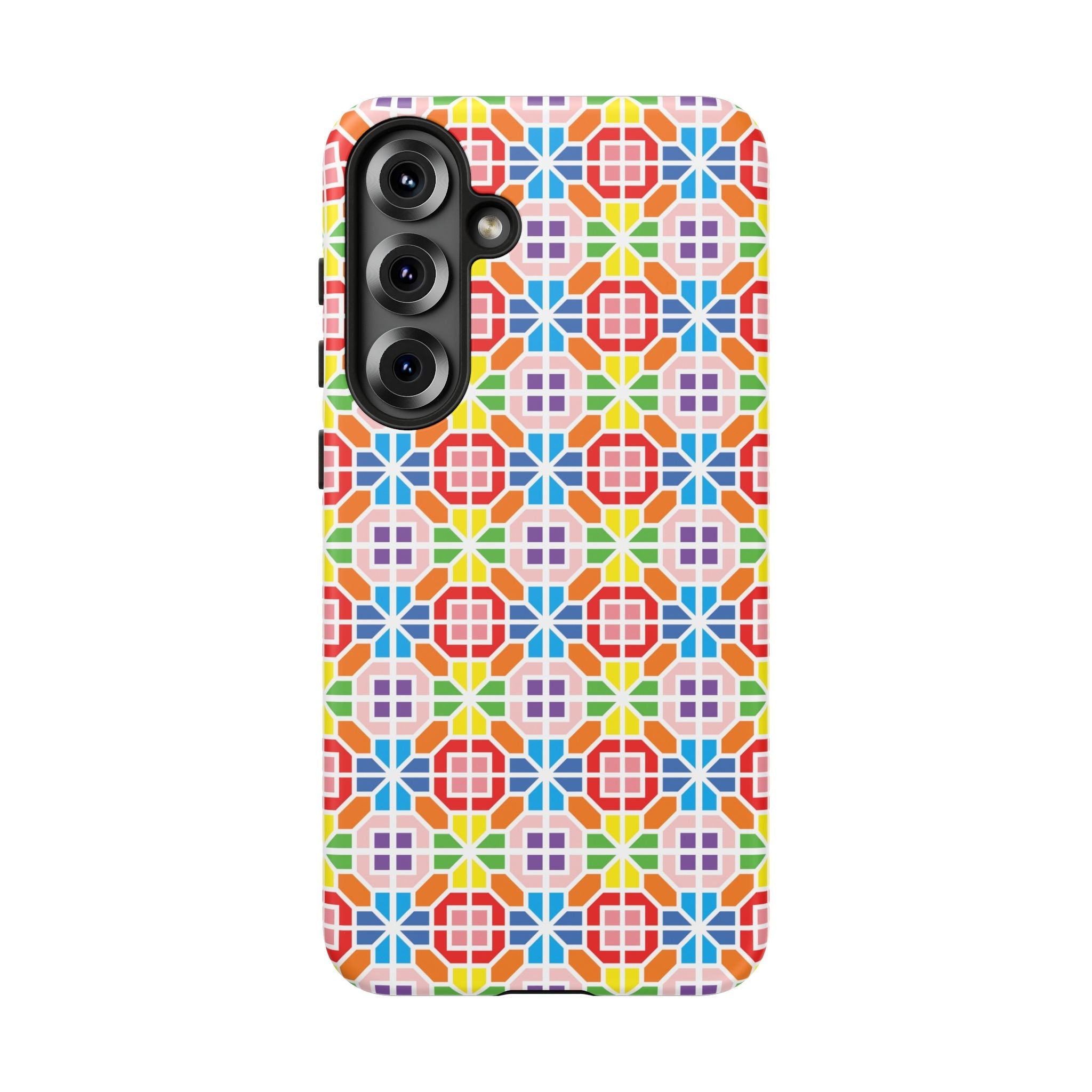 Bespattered Facade Geometric Rainbow Mosaic Tough Case