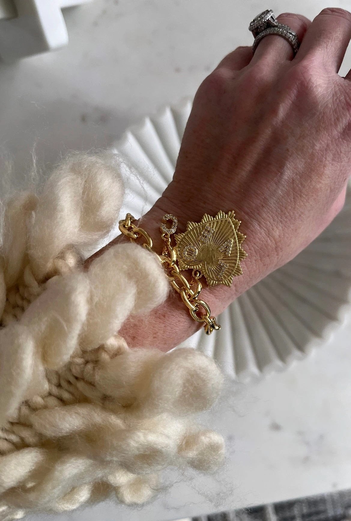 Charm Bar Bracelets - Cable Link 18k Gold Plated by Curated By Suarez