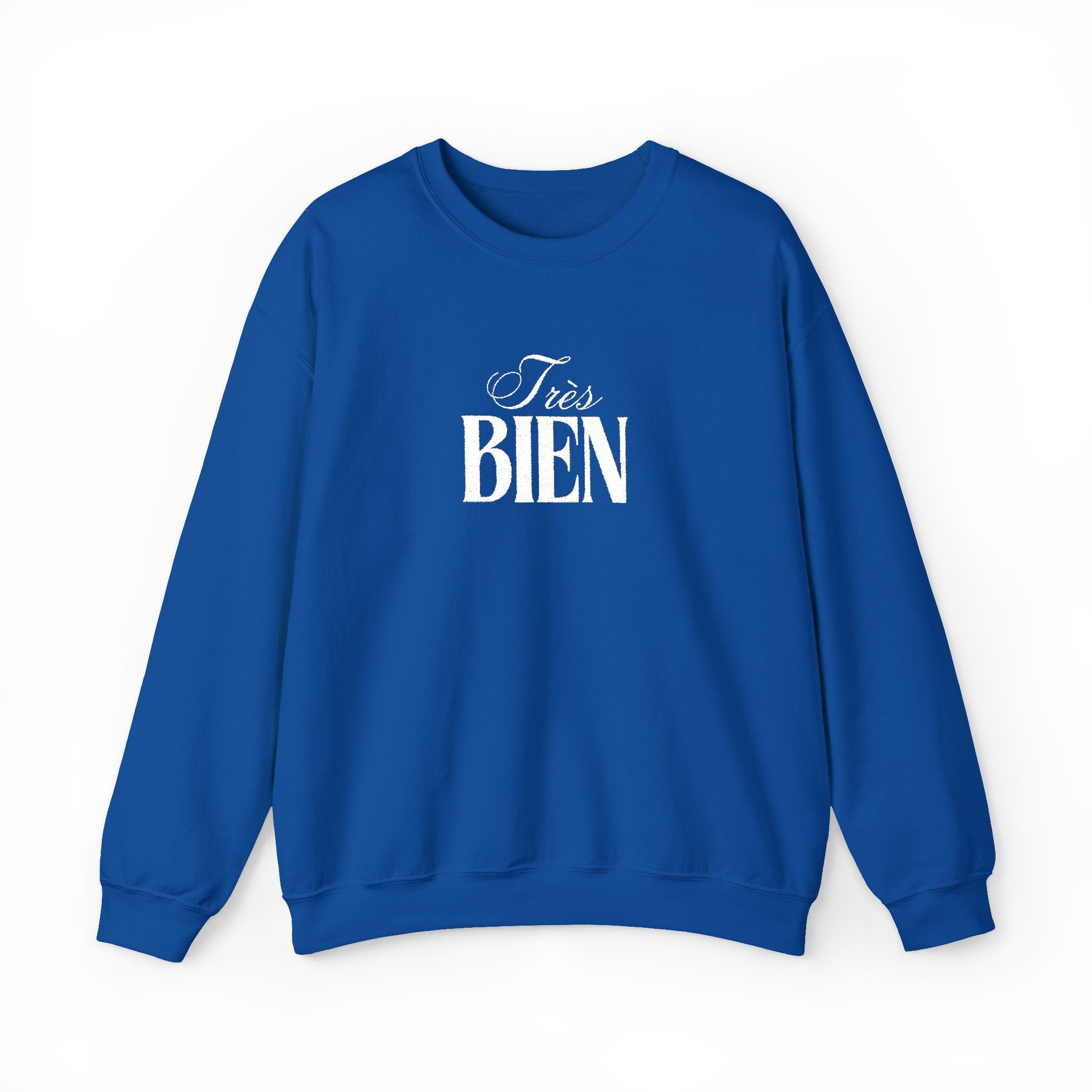Embroidered Très Bien Sweatshirt -French Phrase Graphic Crewneck