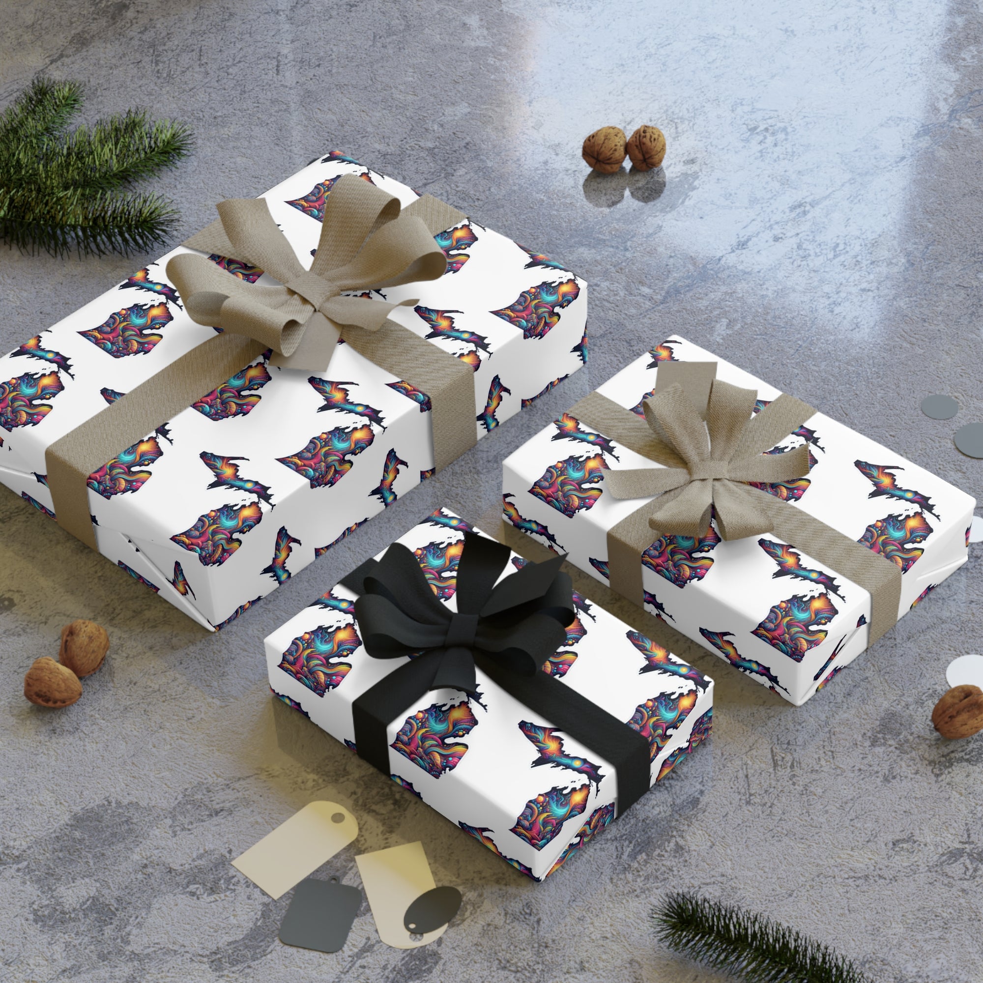 Michigan whimsical style Wrapping Paper