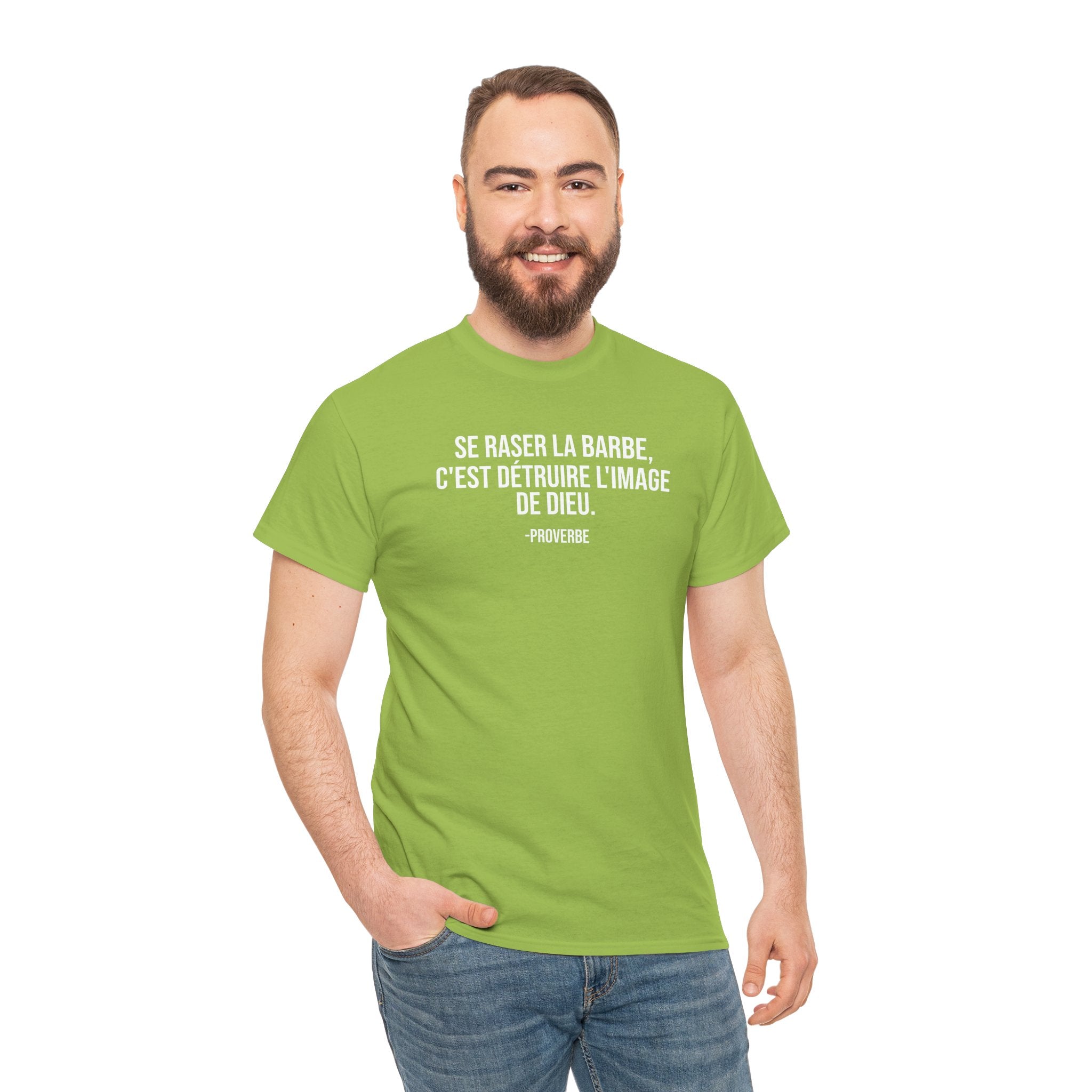 Se raser la barbe French proverb Tee