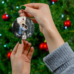 Personalized engagement photo ornament by Printify