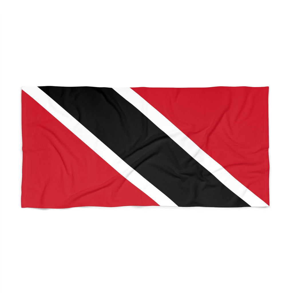 Trinidad & Tobago Flag Beach Towel | Quality & Long Lasting - 2 Sizes | Trinidadian Pride | Gift for Trinis