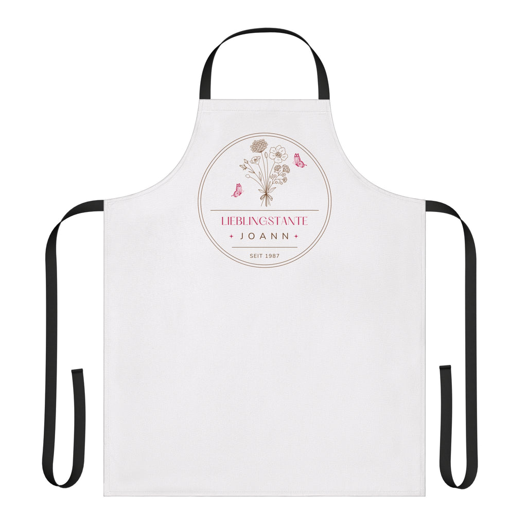 Lieblingstante customizable floral apron for favorite German aunt