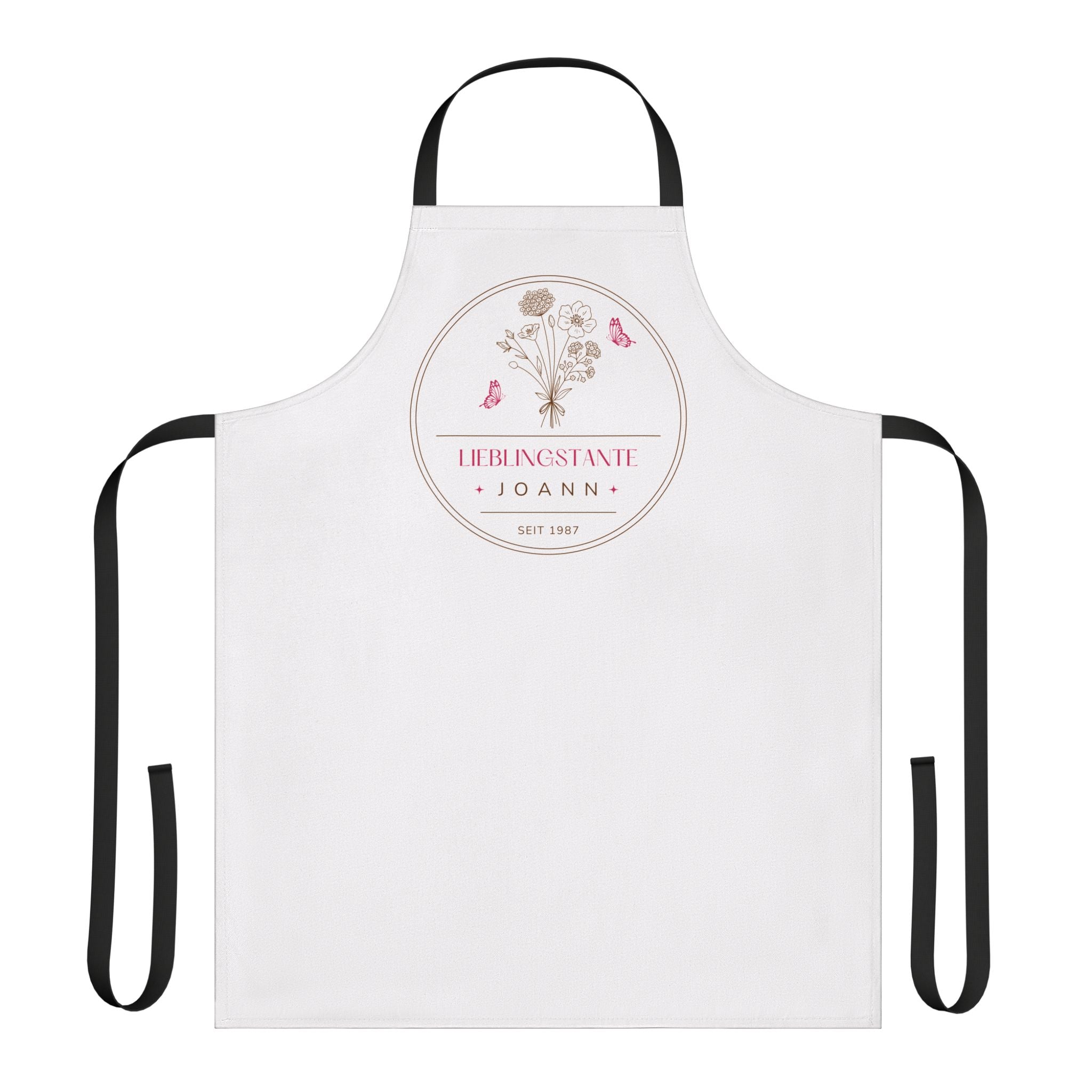 Lieblingstante customizable floral apron for favorite German aunt