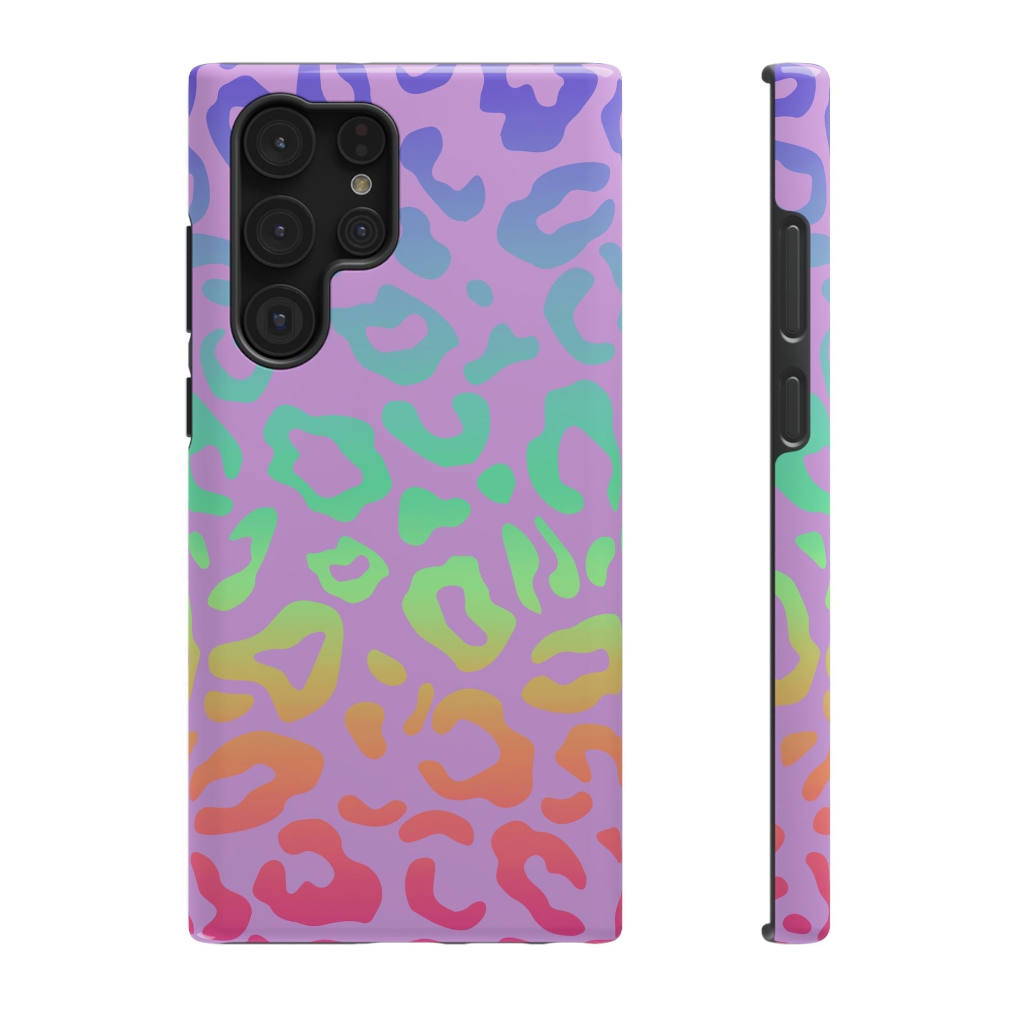 Bespattered Facade Rainbow Leopard Impact-Resistant Case