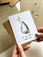 Nativity Christmas Card Come Let Us Adore Him Card Holiday Card by Five Dot Post