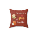 Chaleureux et douillet French Autumn Cozy Pillow, Fall Decorative Cushion for French home decor