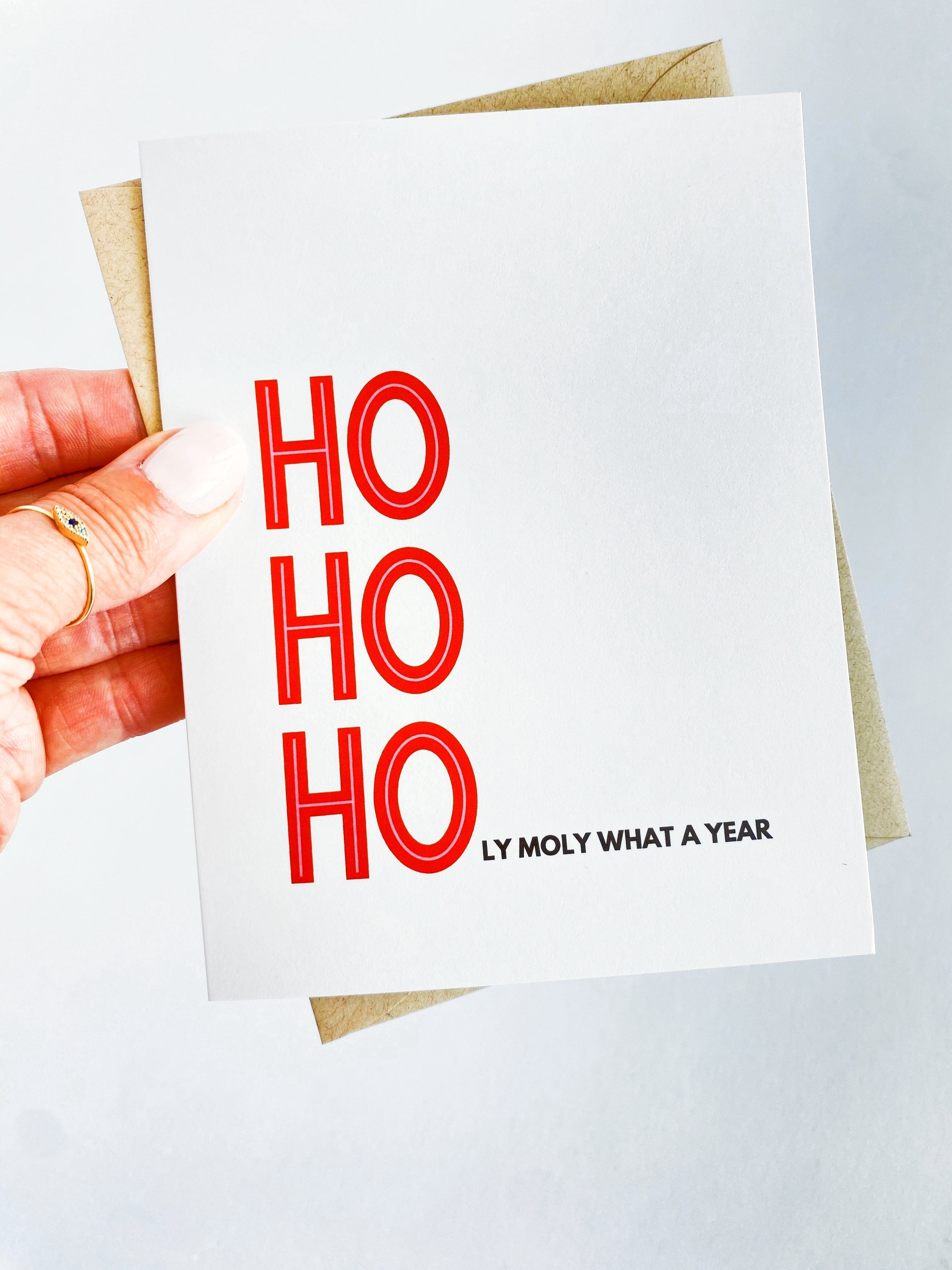 Ho Ho Holy Moly What a Year Card, 2023 Holiday Card, 2023 Christmas Card Funny