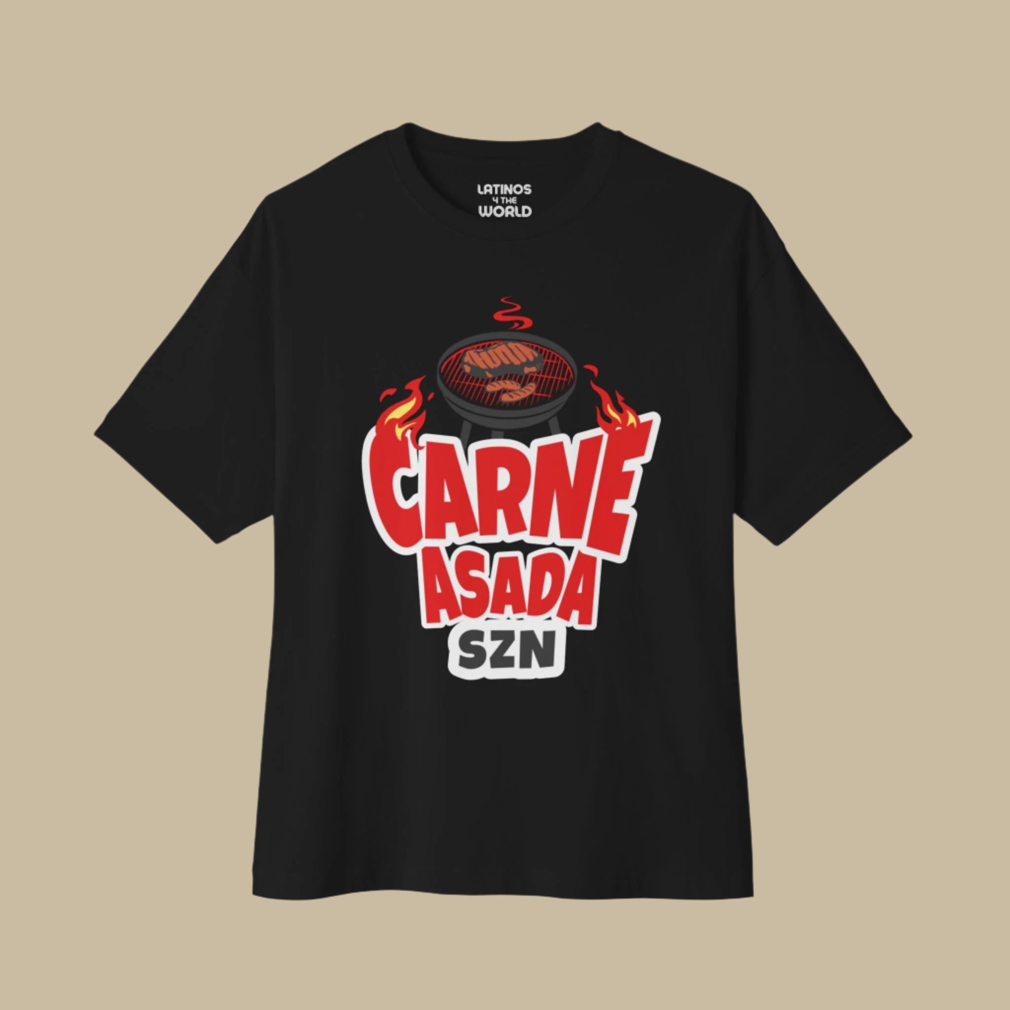CARNE ASADA SZN T-shirt | BBQ Season July 4th USA Viva Mexico American | Latino Pride Funny Viral Tees