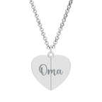 Custom Hidden Message für Oma - Engraved Heart Necklace, personalized Secret Locket Pendant