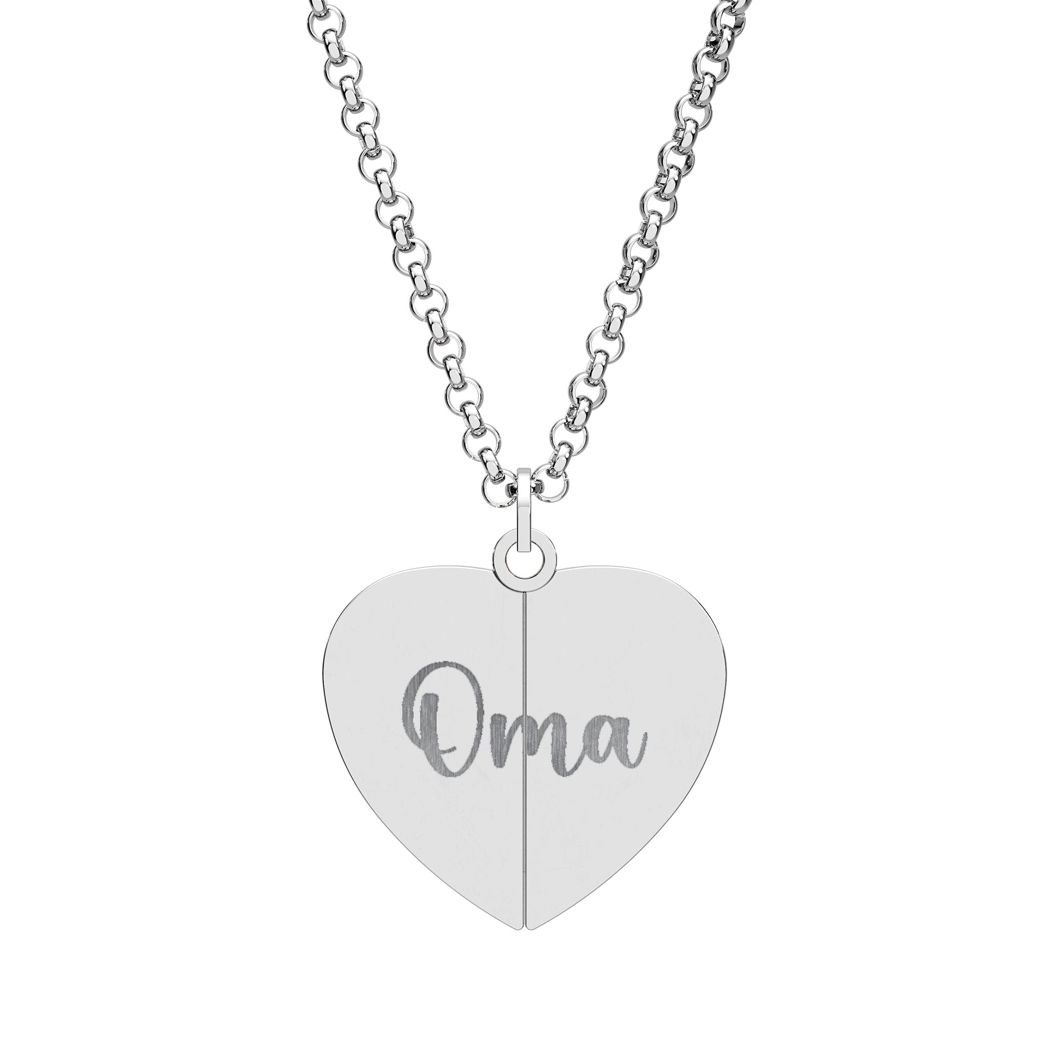 Custom Hidden Message für Oma - Engraved Heart Necklace, personalized Secret Locket Pendant