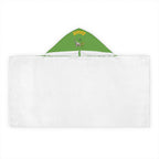 Kid's personalized dinosaur hooded bath towel by Printify