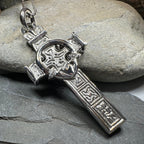 Large Artisan Irish Claddagh Cross Necklace - Made in Ireland