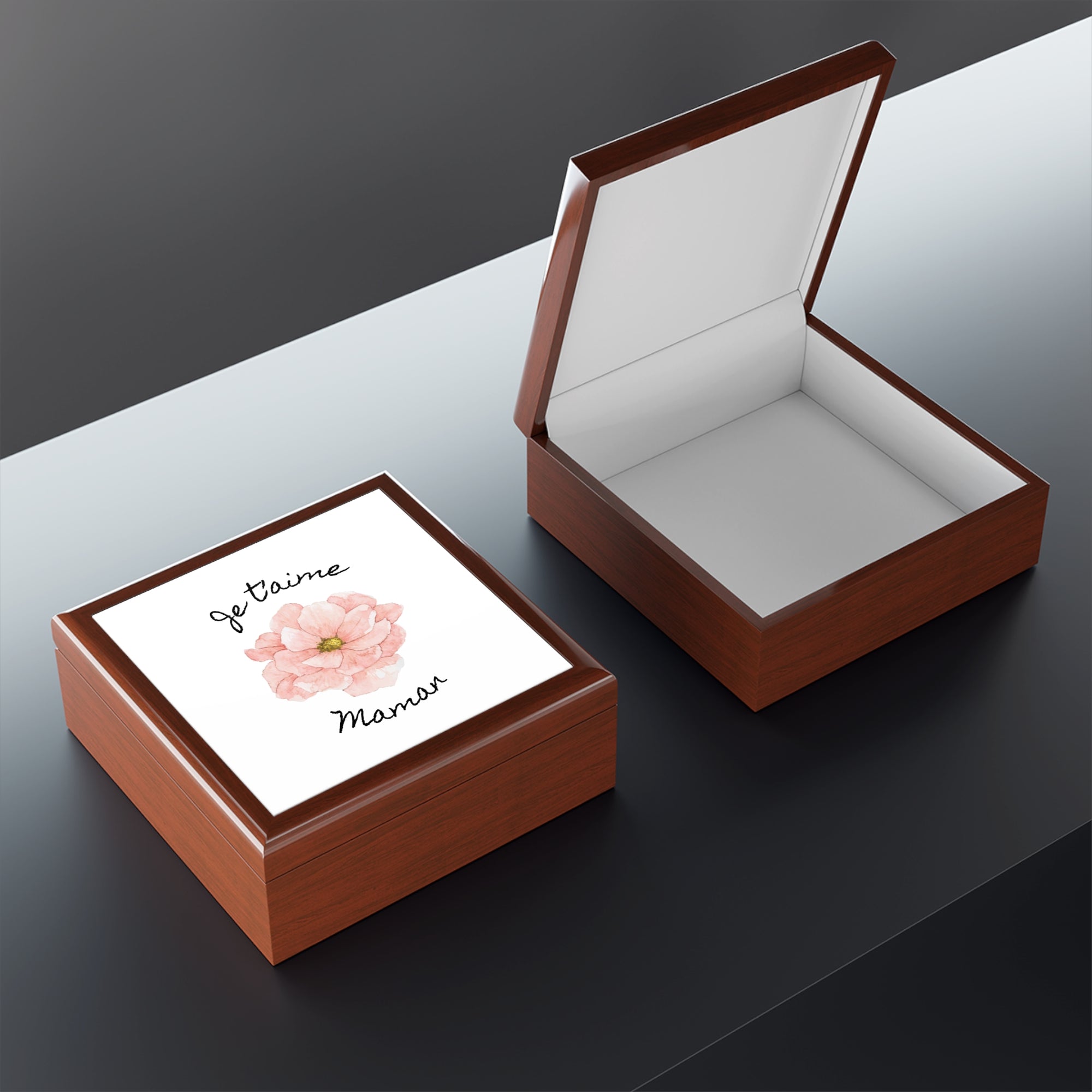 Je t'aime Maman boîte à bijoux pour Maman