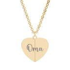 Custom Hidden Message für Oma - Engraved Heart Necklace, personalized Secret Locket Pendant