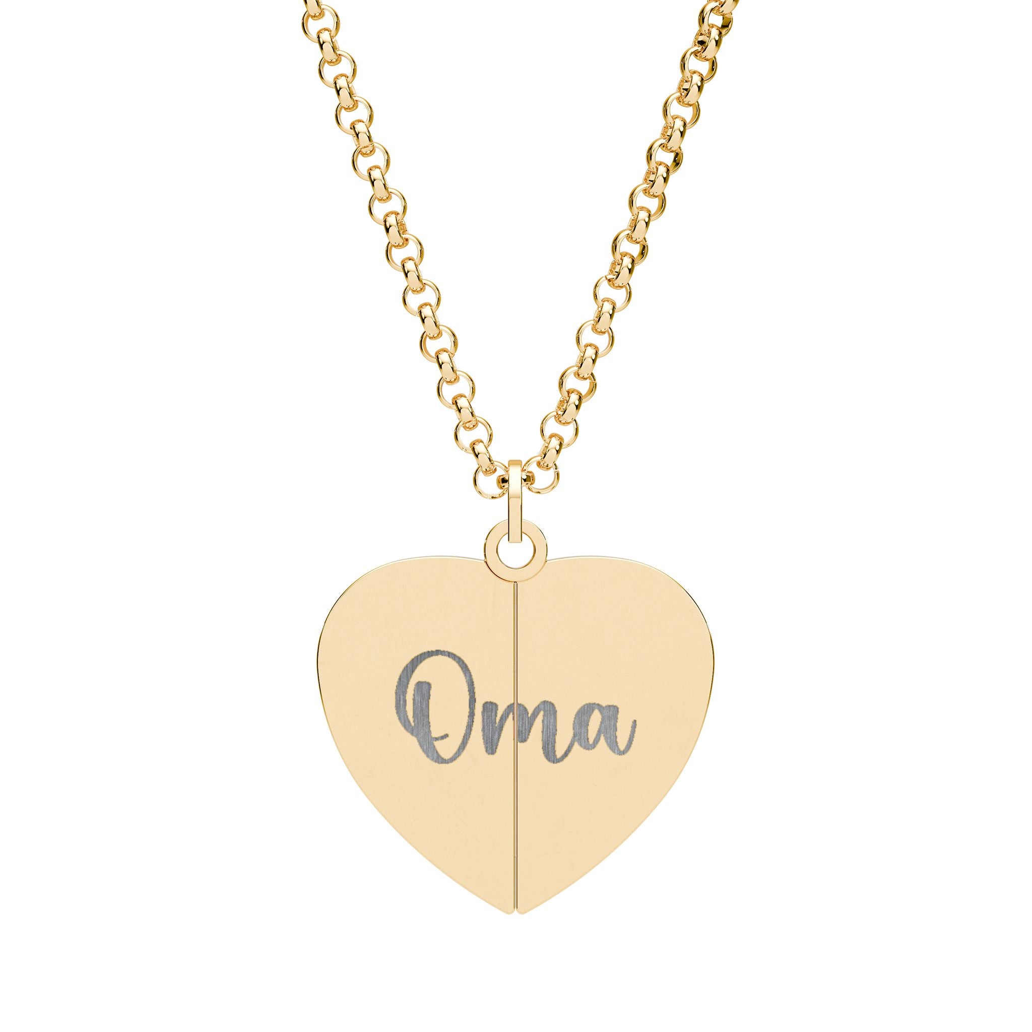 Custom Hidden Message für Oma - Engraved Heart Necklace, personalized Secret Locket Pendant