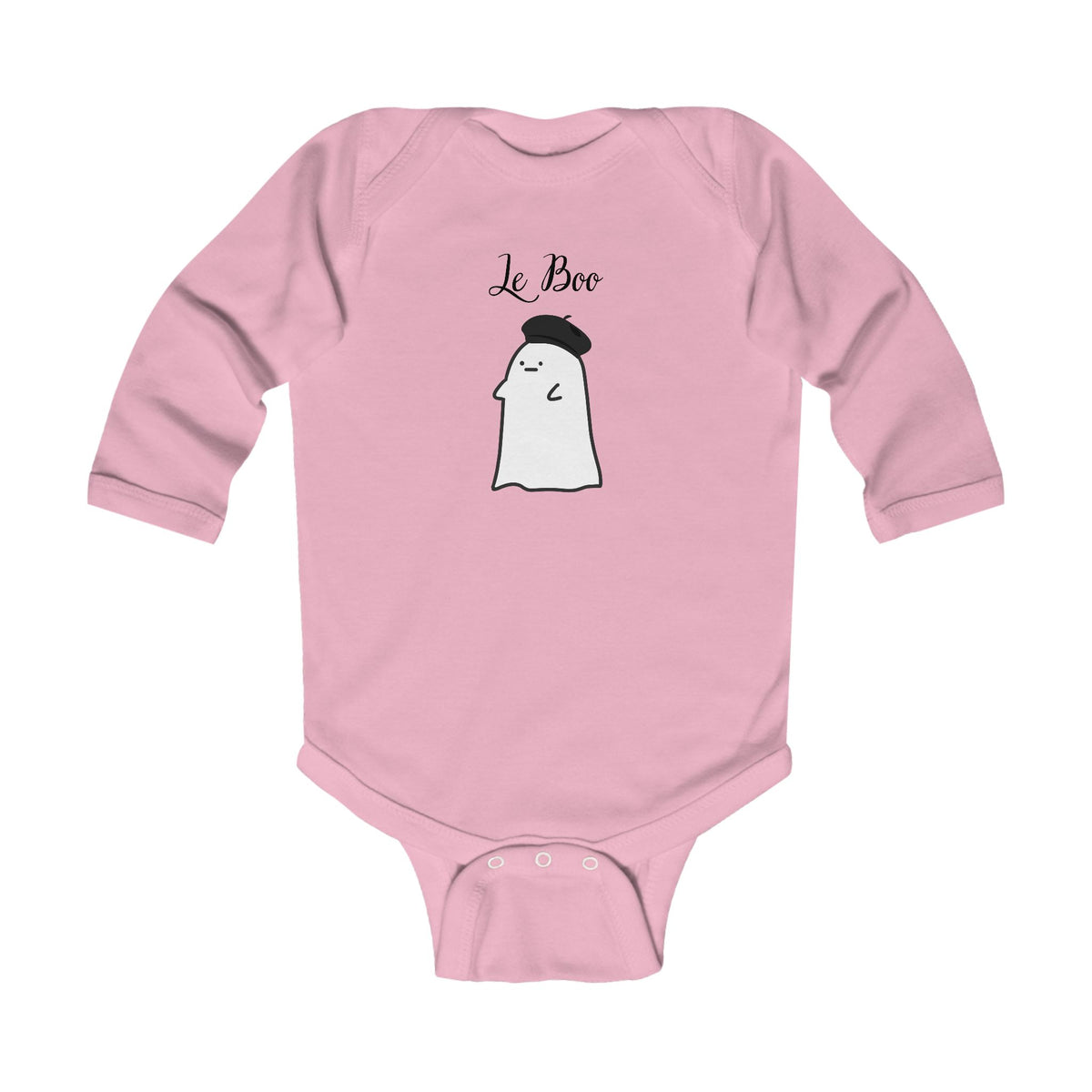 Le Boo cute French Ghost Baby Bodysuit, Cute Minimal Halloween Baby romper