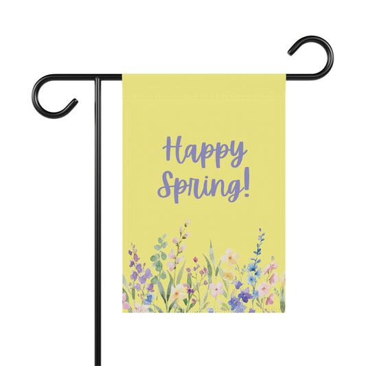 Happy Spring yard flag