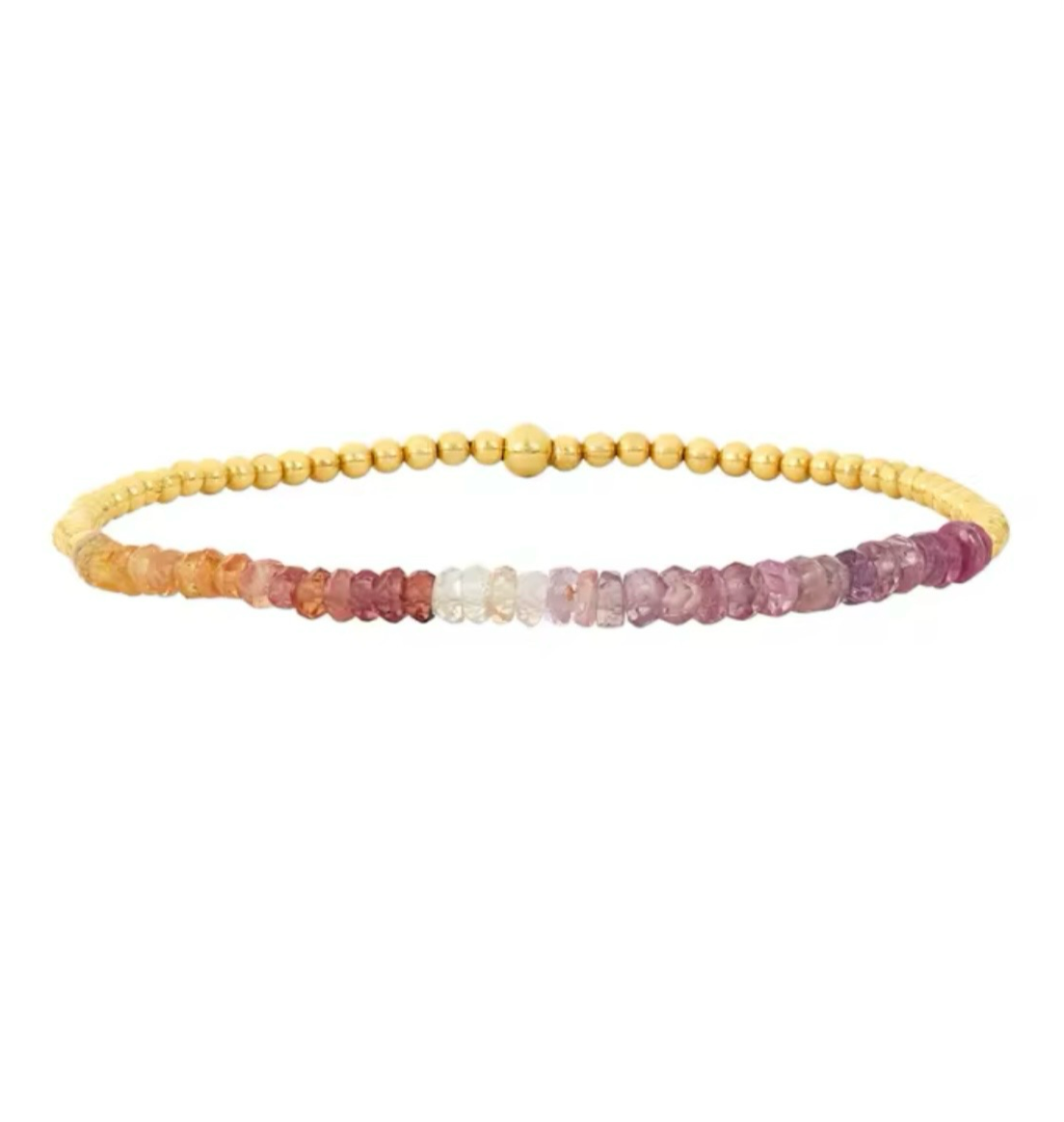 Gold Beaded Crystal Waterproof Non-Tarnish Bracelets by Curated By Suarez