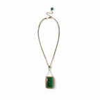 Green Czech crystal necklace