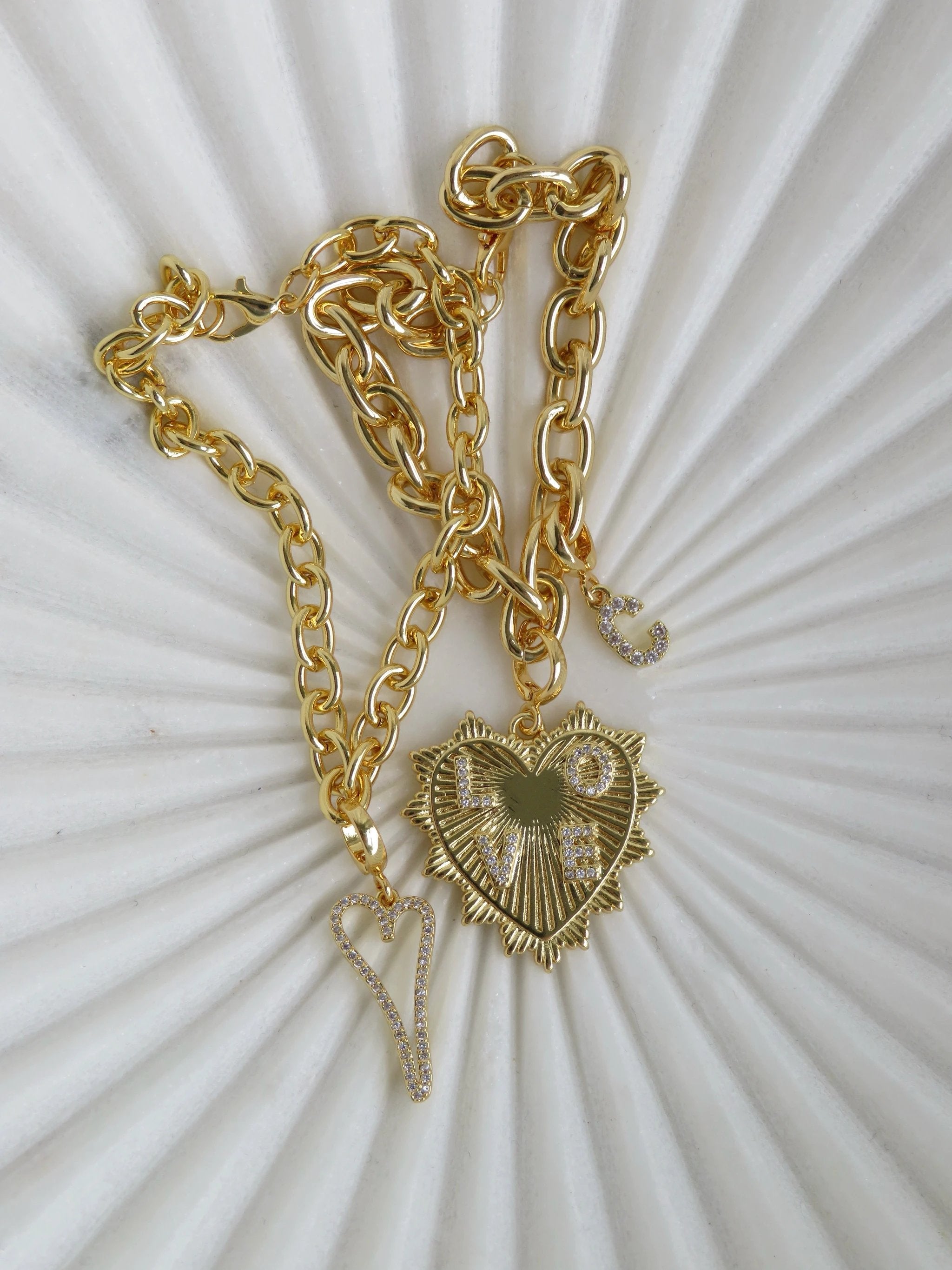 Charm Bar Bracelets - Cable Link 18k Gold Plated by Curated By Suarez