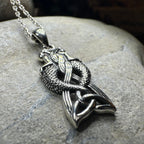 Celtic Mermaid Sisters Necklace in Sterling Silver