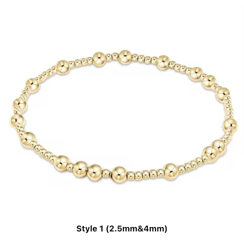 Classic Multi Mixed Beaded Waterproof Non-Tarnish Bracelets by Curated By Suarez